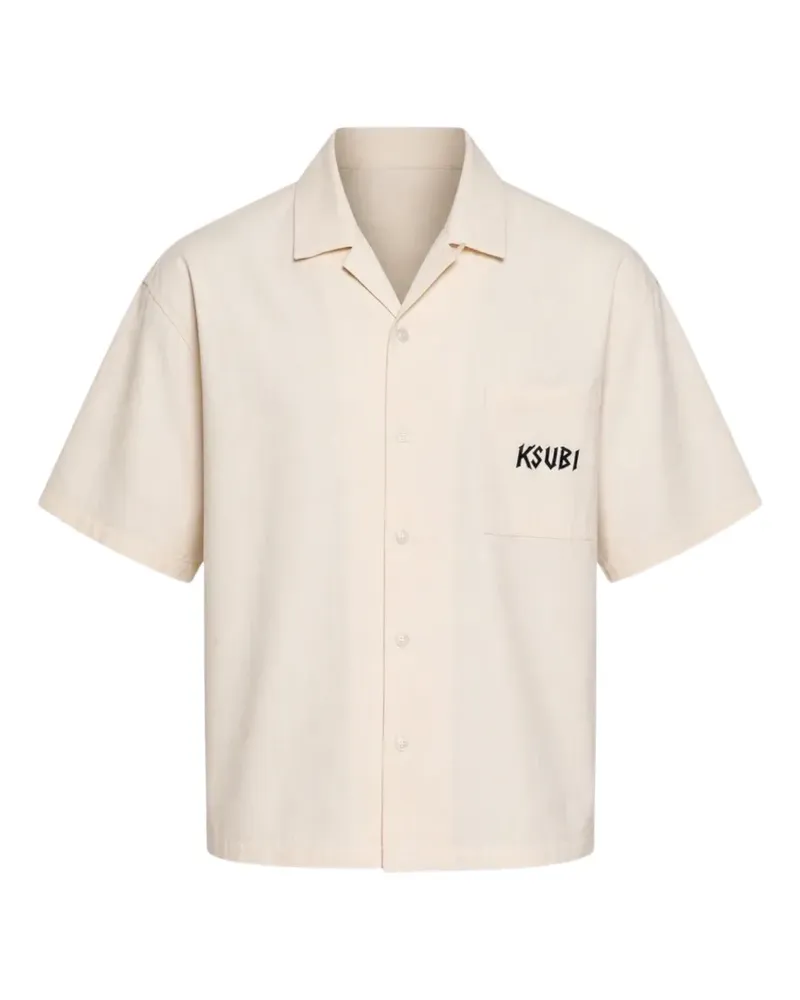 ksubi Stay Up Diner Hemd mit Stickerei - Nude Nude
