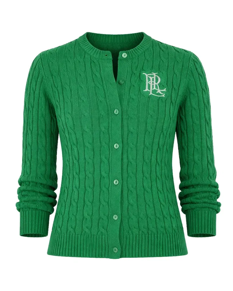 Ralph Lauren Cardigan mit Zopfmuster - Grün Grün