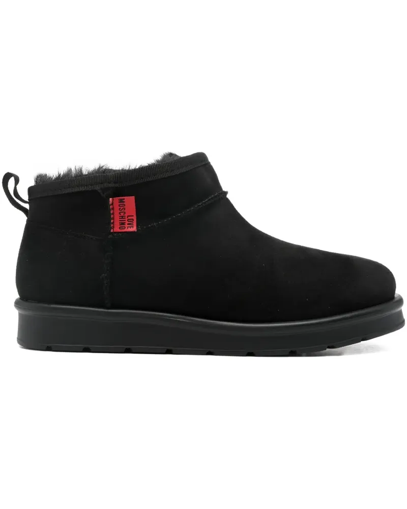 Moschino Stiefel mit Lasche - Schwarz Schwarz