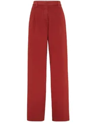 Brunello Cucinelli cotton mid-rise pants Rot