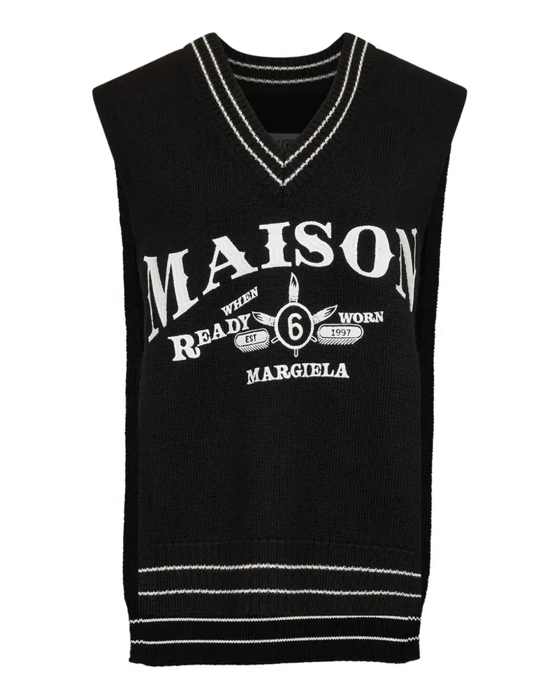 Maison Margiela Pullunder aus Wolle - Schwarz Schwarz