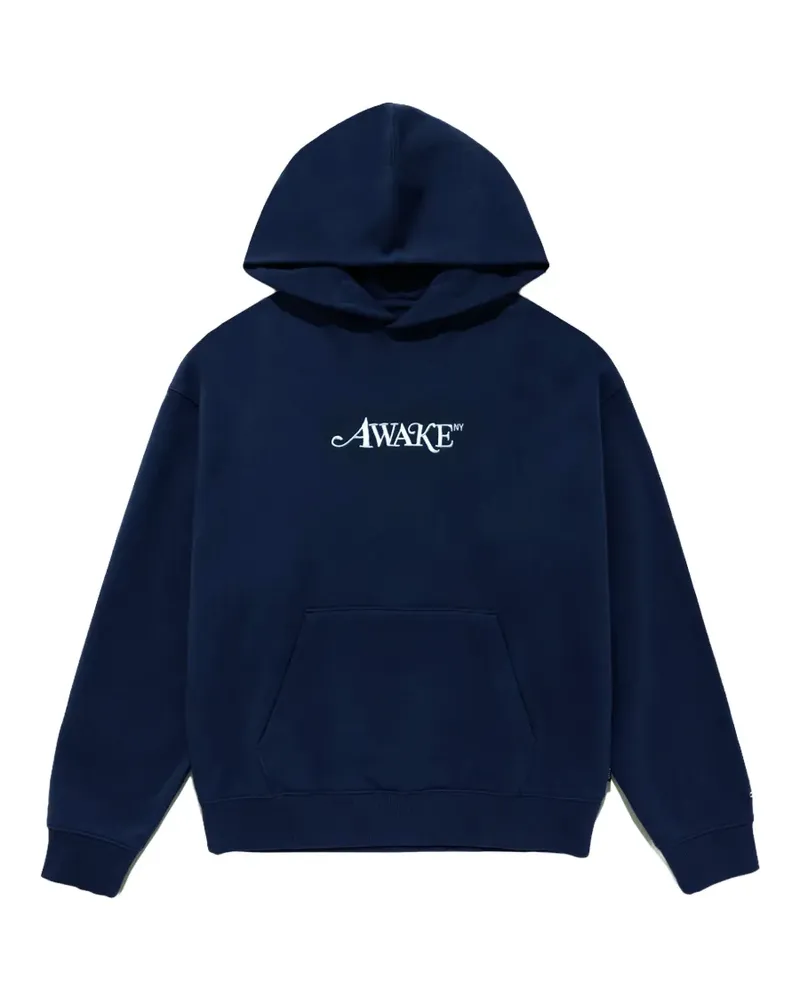 AWAKE NY Hoodie mit Logo-Stickerei - Blau Blau