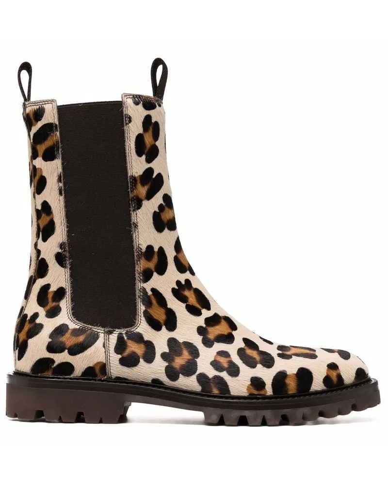Scarosso Nick Wooster Stiefel mit Leo-Print - Nude Nude