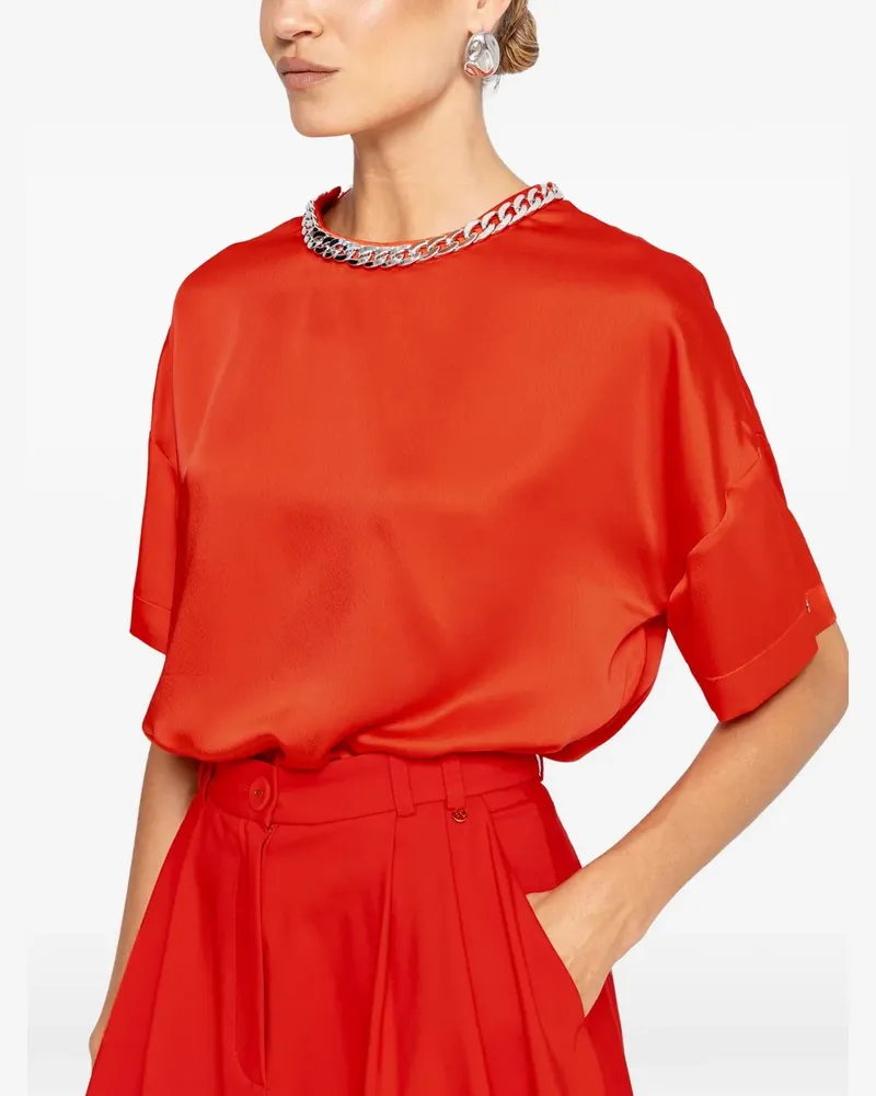 NISSA Top mit Zierkette - Rot Rot