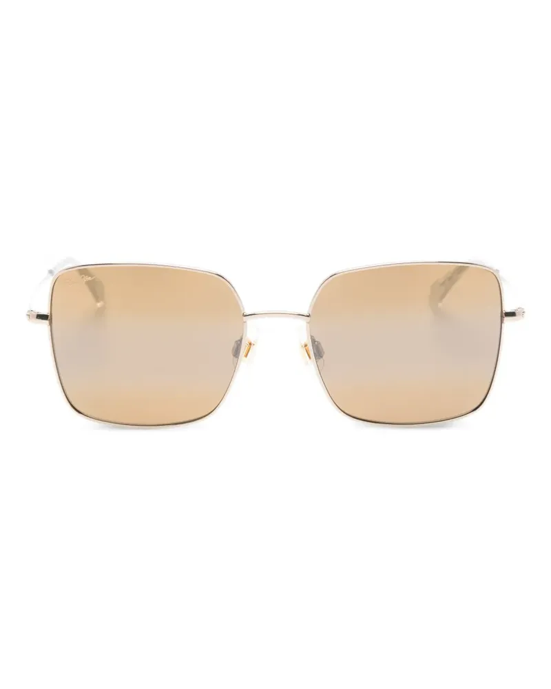 Maui Jim Lipine Sonnenbrille mit eckigem Gestell - Gold Gold