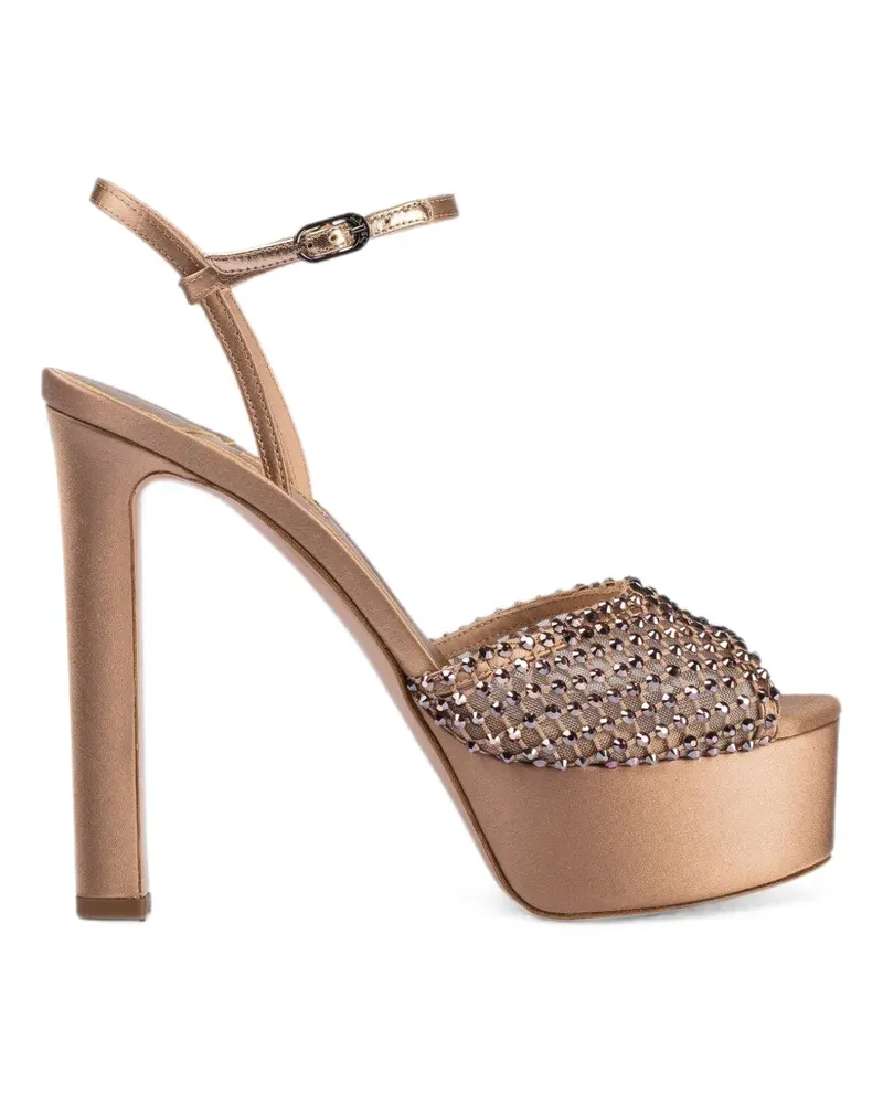 Le Silla Gilda Sandalen mit Kristallen - Nude Nude