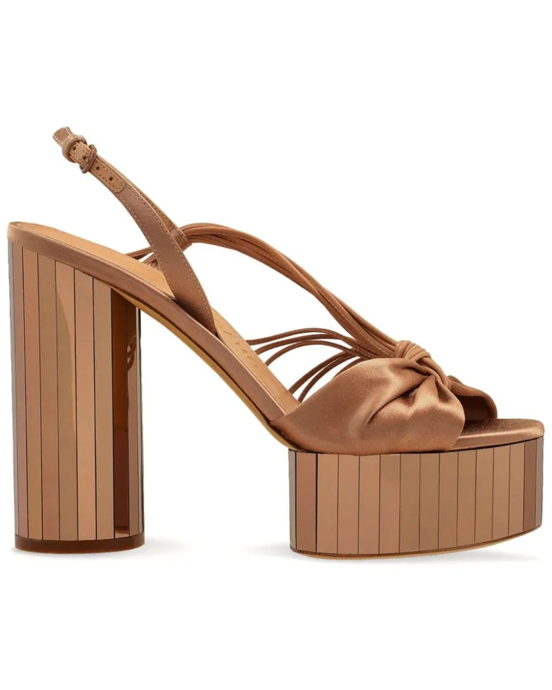 Ferragamo Plateau-Sandalen 125mm Nude