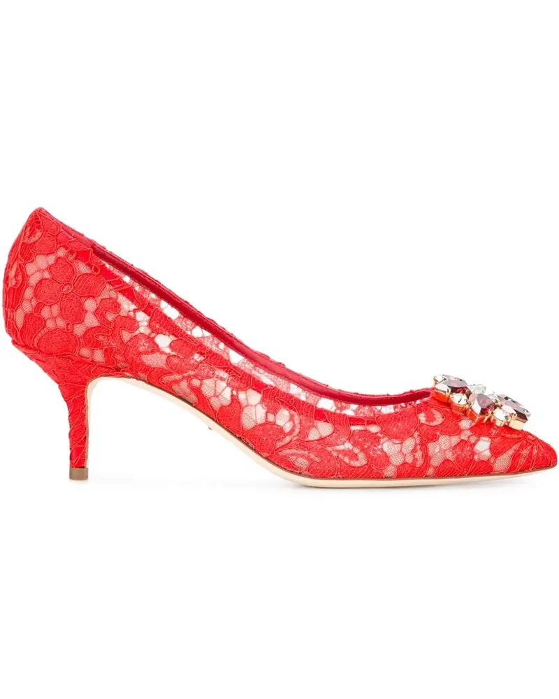 Dolce & Gabbana Bellucci' Spitzenpumps - Rot Rot