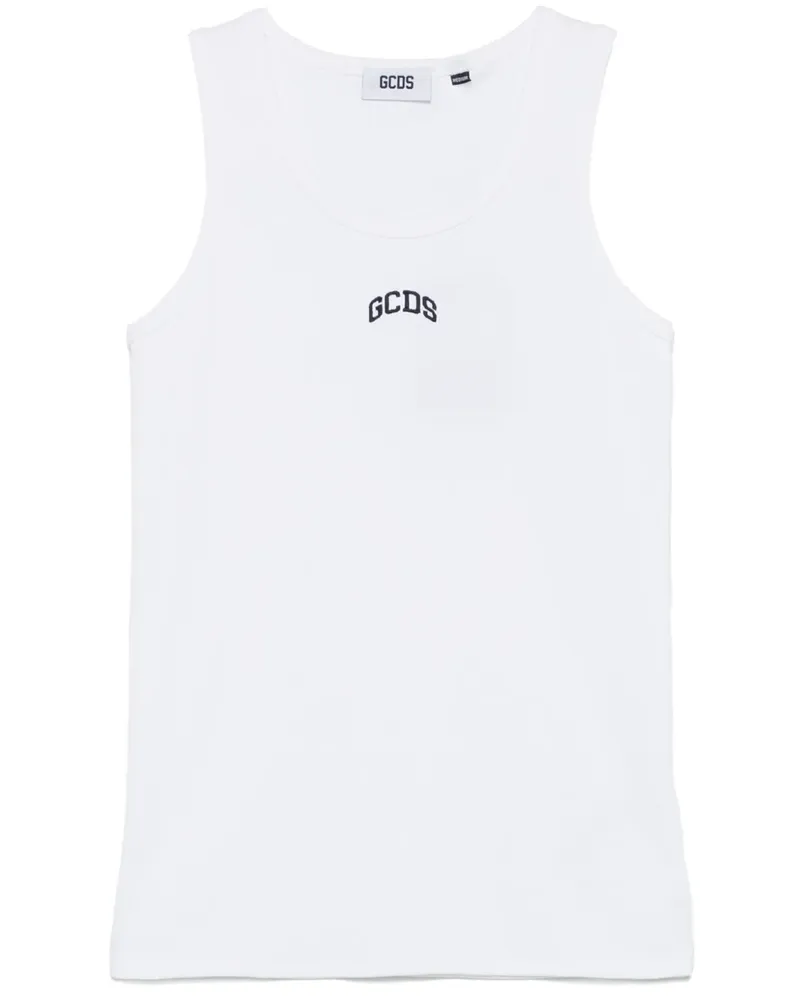 GCDS Tanktop mit Logo-Stickerei - Weiß Weiß