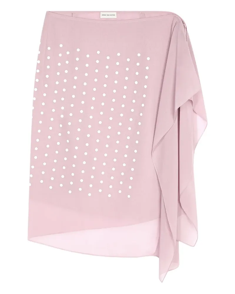 Dries van Noten Drapierter Rock - Rosa Rosa