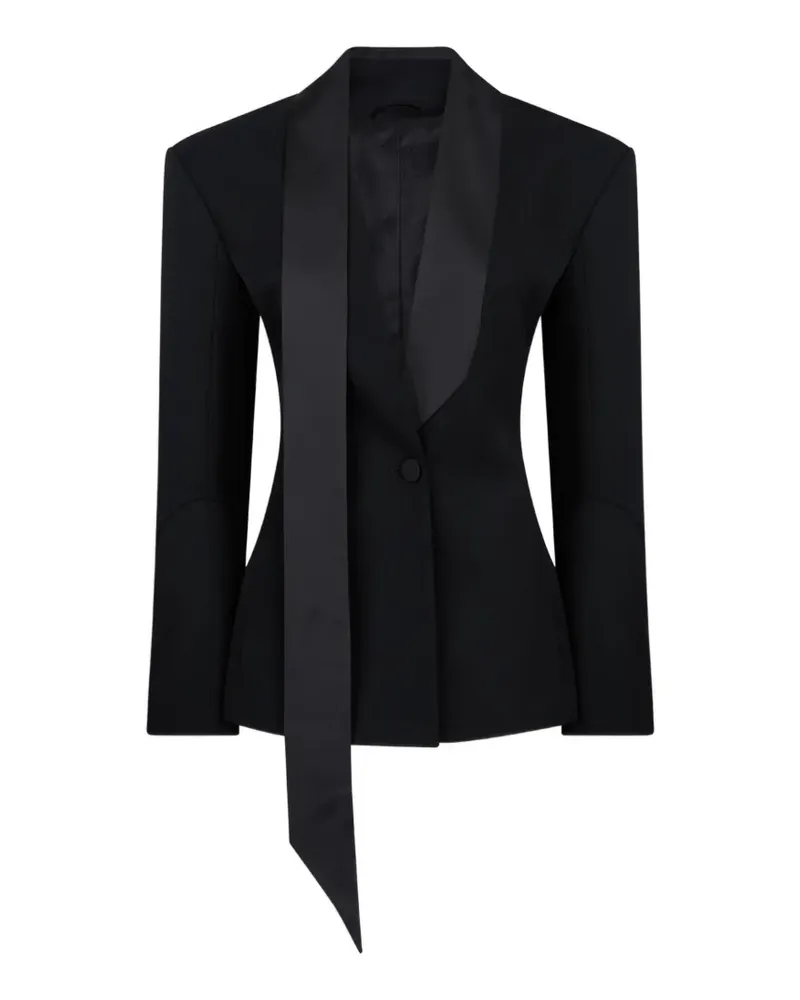 ATTICO Blazer mit asymmetrischem Revers - Schwarz Schwarz