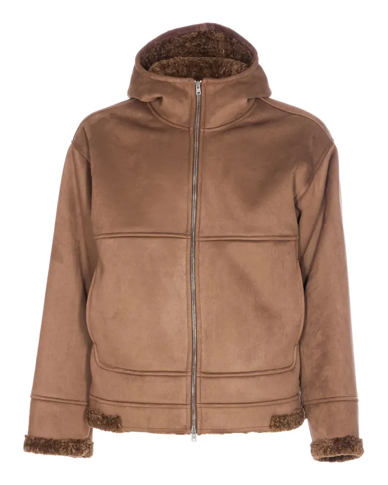 Herno Kapuzenjacke mit eingefassten Taschen - Braun Braun