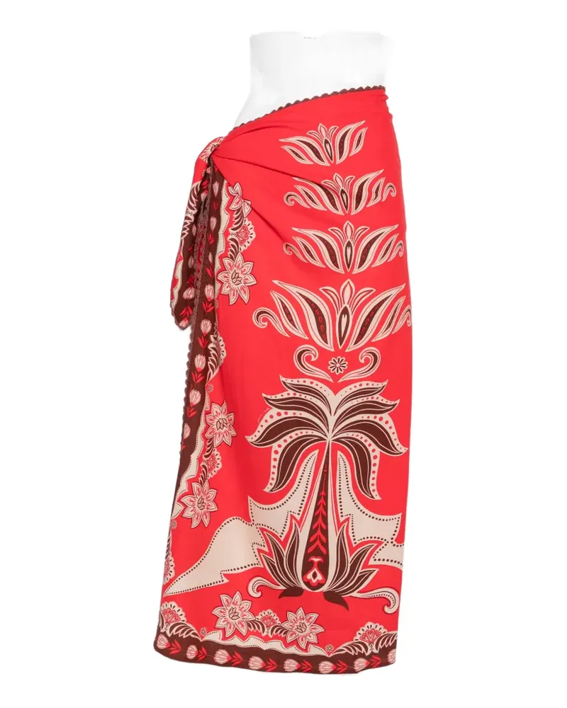 FARM Rio Ainika floral-print maxi skirt - Rot Rot