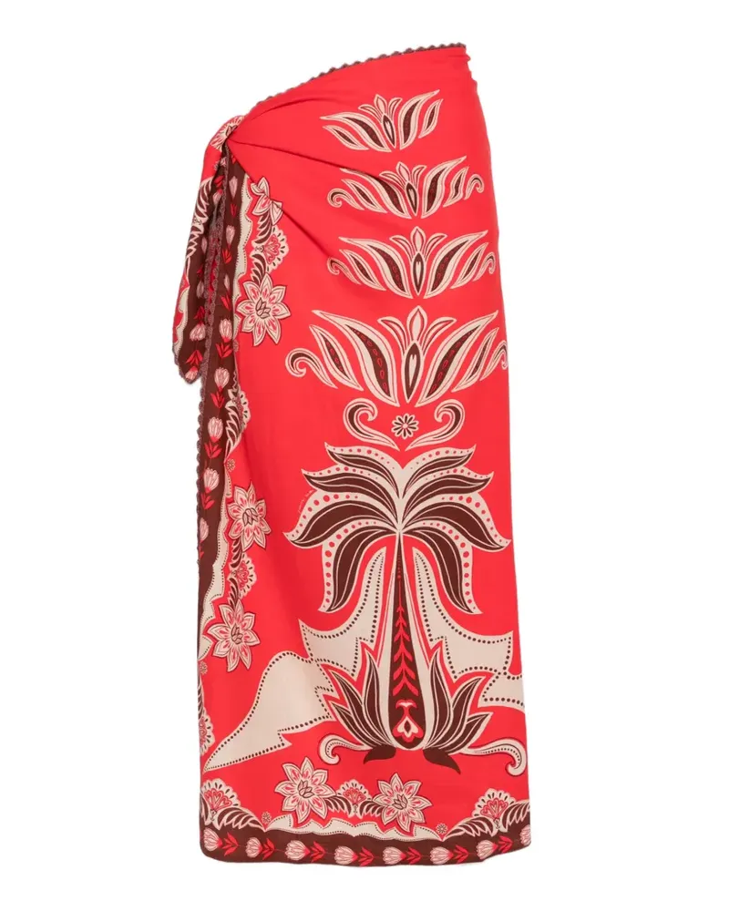 FARM Rio Ainika floral-print maxi skirt - Rot Rot