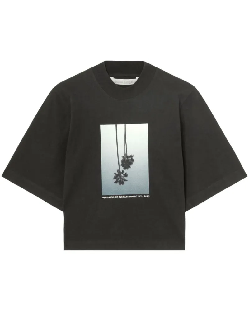 Palm Angels Klassisches T-Shirt - Schwarz Schwarz