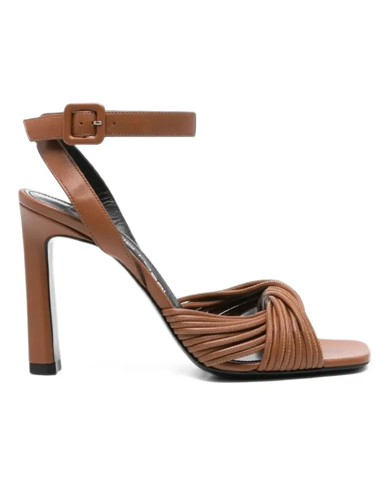 Sergio Rossi Akida Garam Ledersandalen mit Knoten - Braun Braun