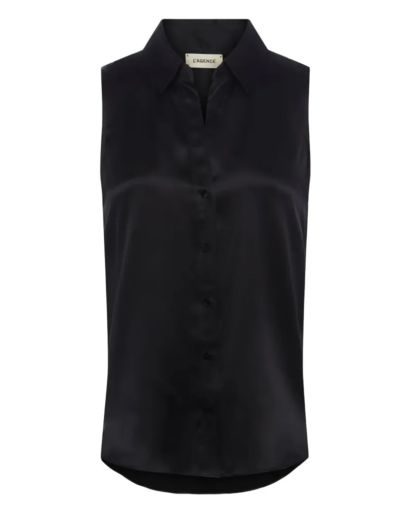 L'Agence Ärmellose Bluse - Schwarz Schwarz