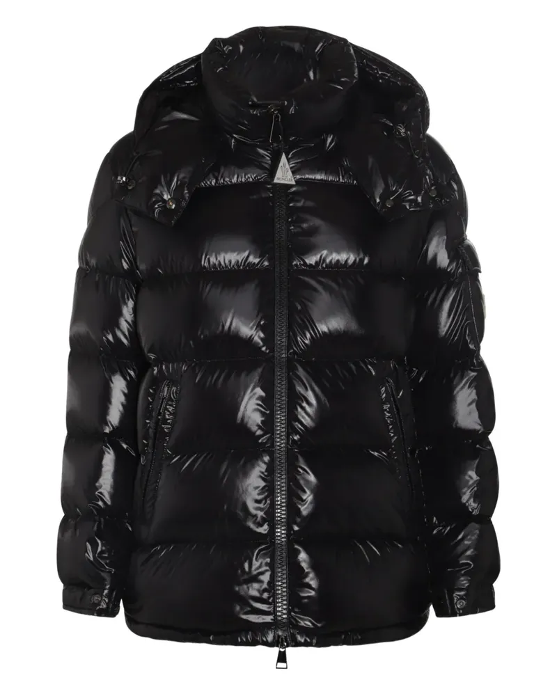 Moncler Gefütterte Kapuzenjacke - Schwarz Schwarz