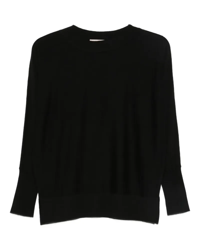 Purotatto Pullover mit Rundhalsausschnitt - Schwarz Schwarz