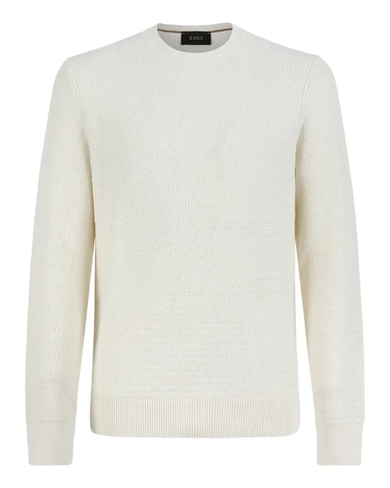 HUGO BOSS textured crewneck sweater - Nude Nude