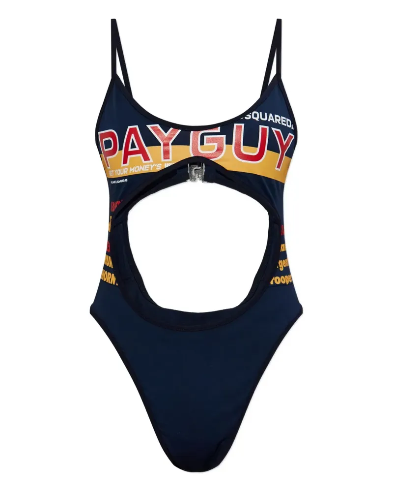 Dsquared2 x BETTTER cut-out bodysuit - Blau Blau