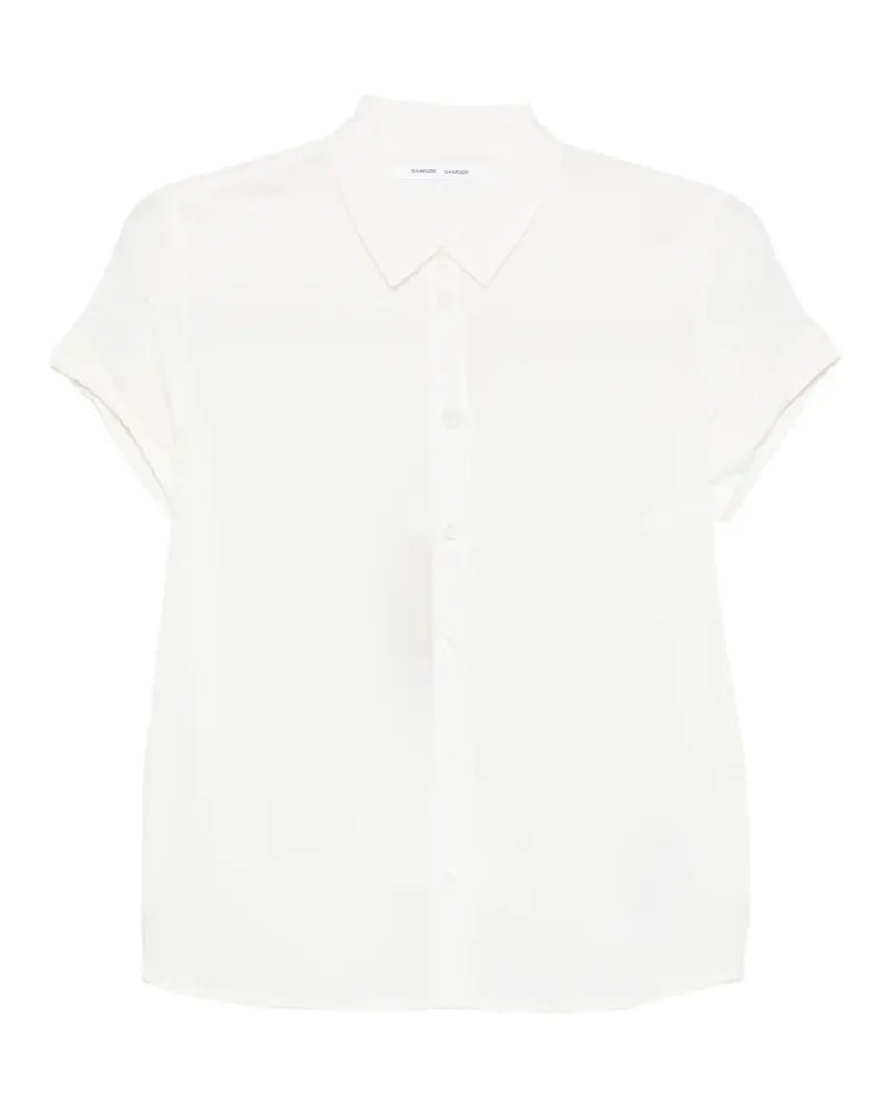 Samsøe & Samsøe Geknöpftes Majan SS Hemd - Weiß Weiß
