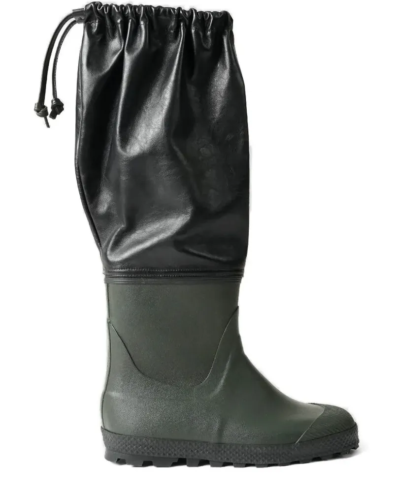 Rier Regenstiefel mit Lederoberteil - Grün Grün
