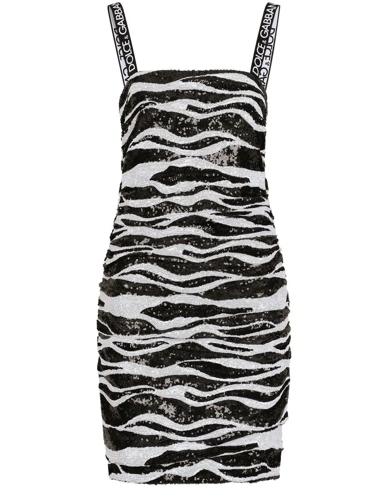 Dolce & Gabbana Minikleid mit Pailletten - Schwarz Schwarz