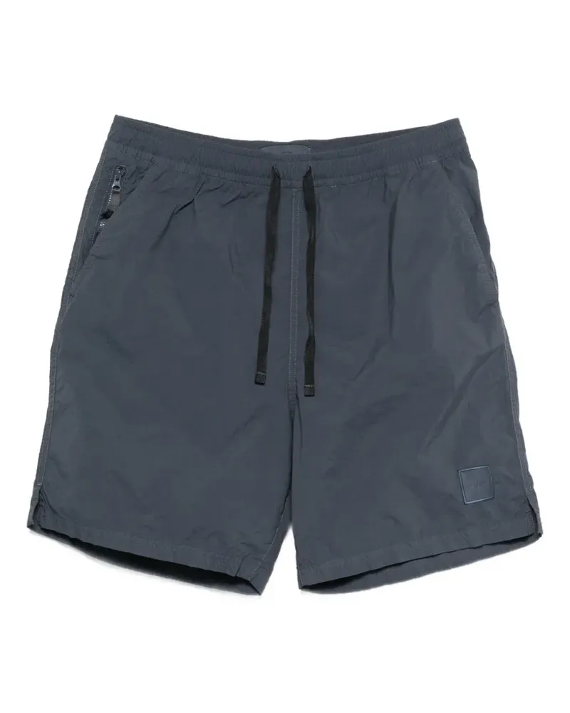 Stone Island logo-patch drawstring track shorts - Blau Blau