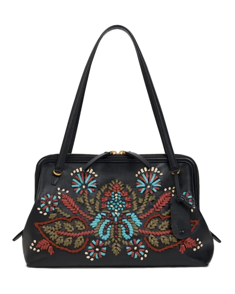 Etro Schultertasche mit Stickerei - Schwarz Schwarz
