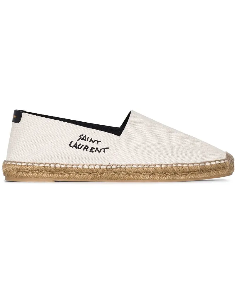 Saint Laurent Espadrilles mit Logo-Stickerei - Nude Nude