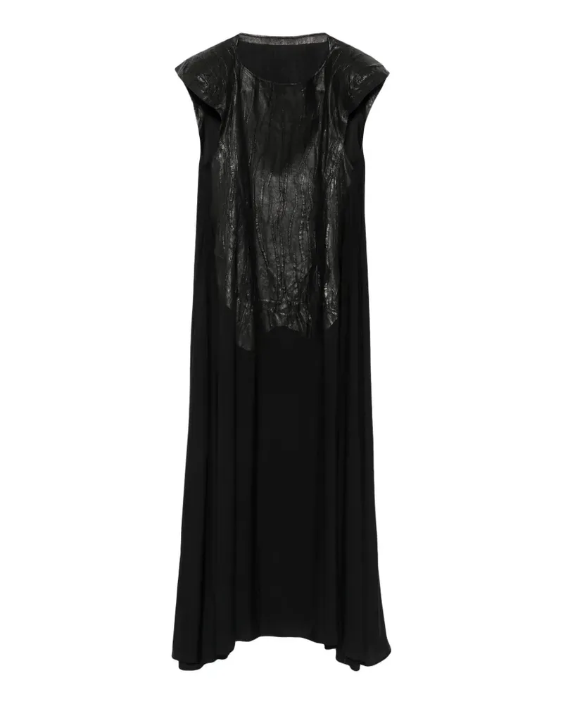 Isaac Sellam leather-panelled sleeveless dress - Schwarz Schwarz