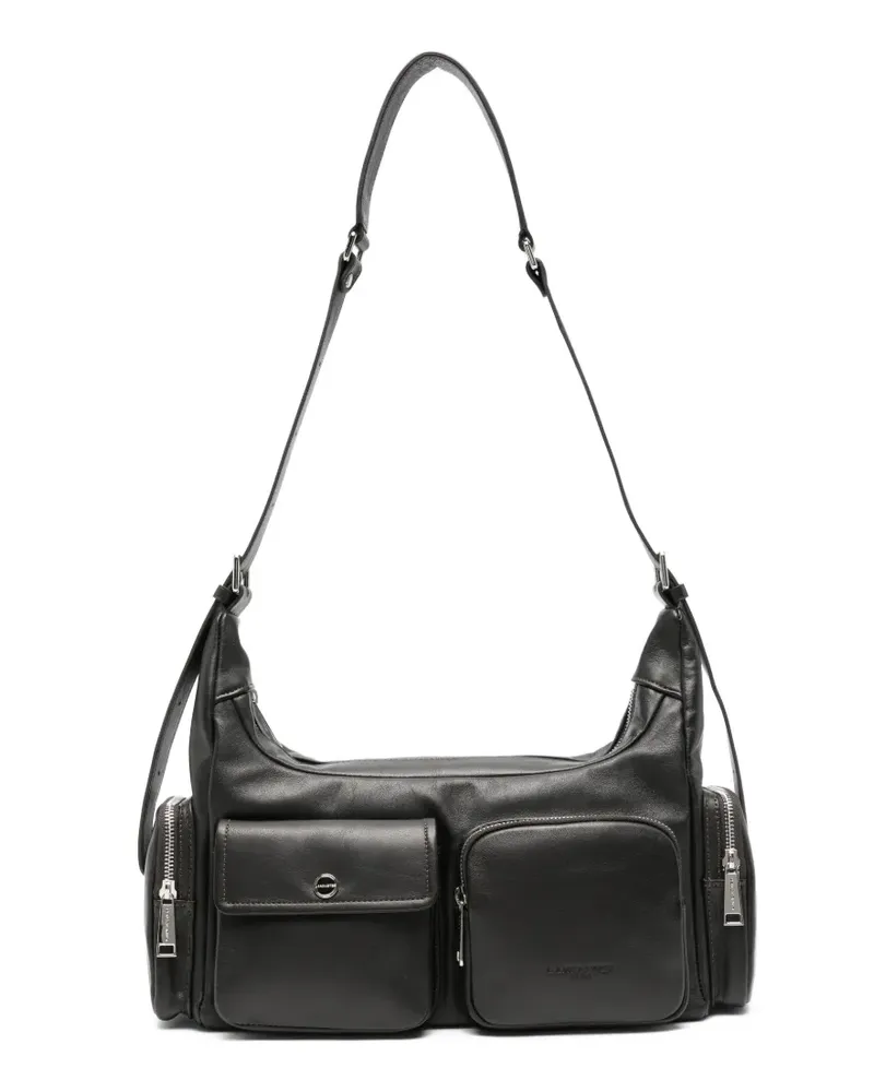 Lancaster Caramella pocket-detail leather shoulder bag - Braun Braun