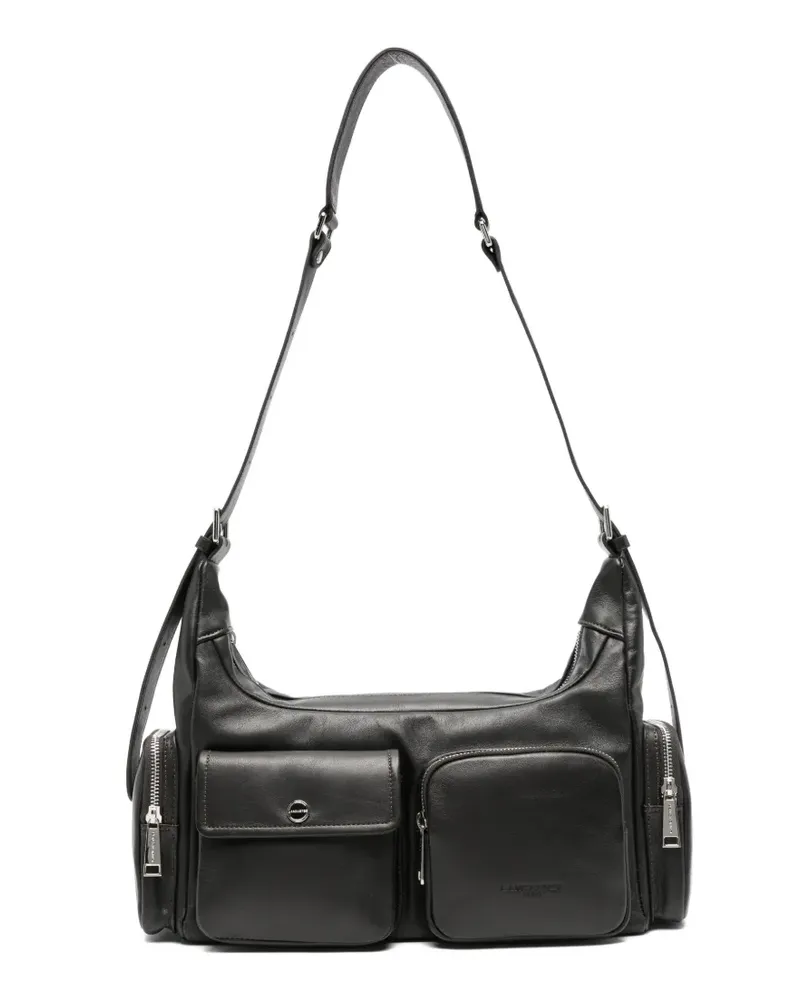 Lancaster Caramella pocket-detail leather shoulder bag - Braun Braun