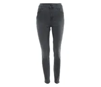 Pre-owned Jeans mit hohem Bund - Grau