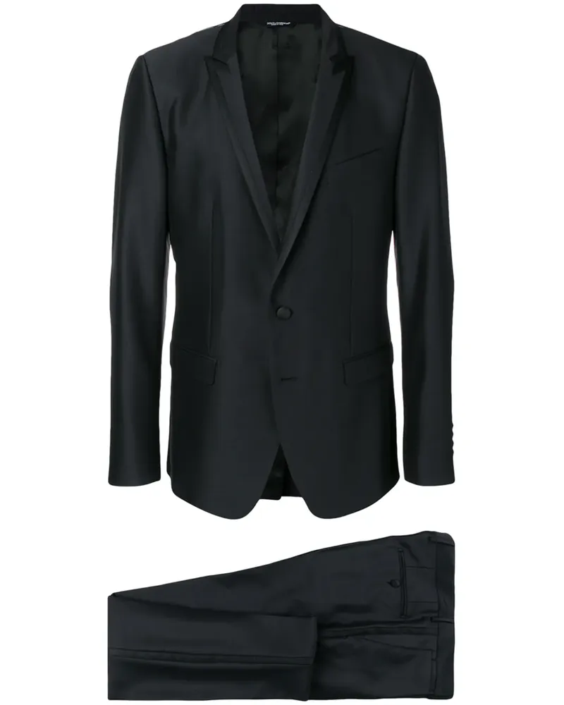 Dolce & Gabbana Einreihiger Anzug - Schwarz Schwarz