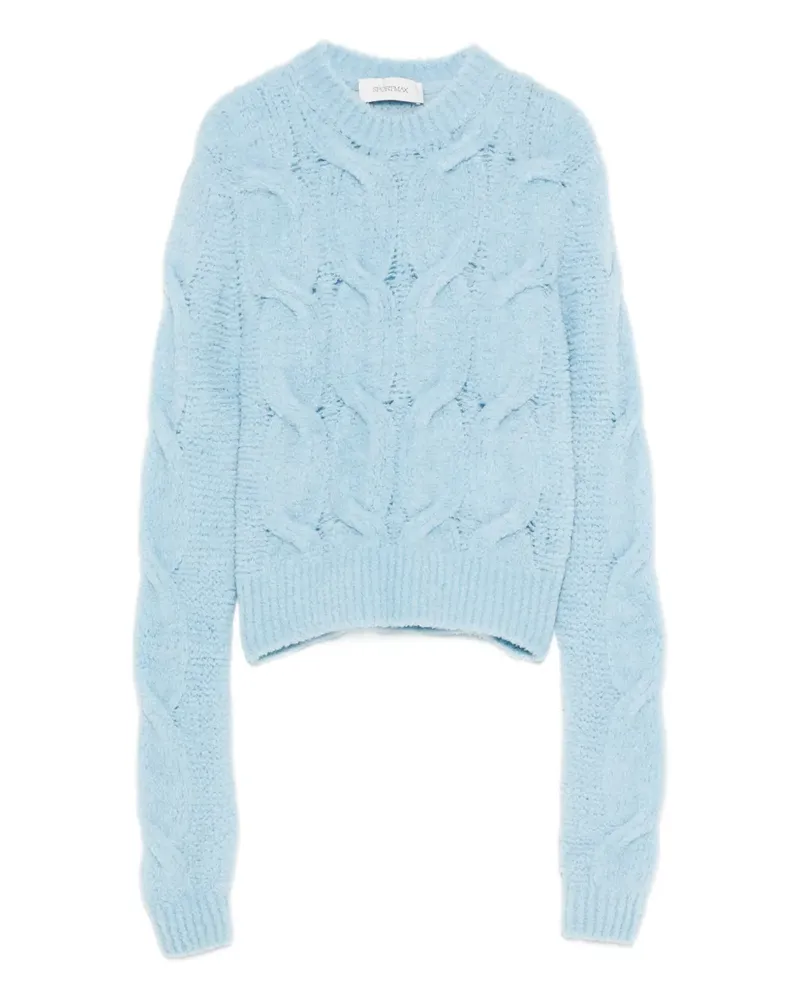 SPORTMAX Pullover mit Zopfmuster - Blau Blau