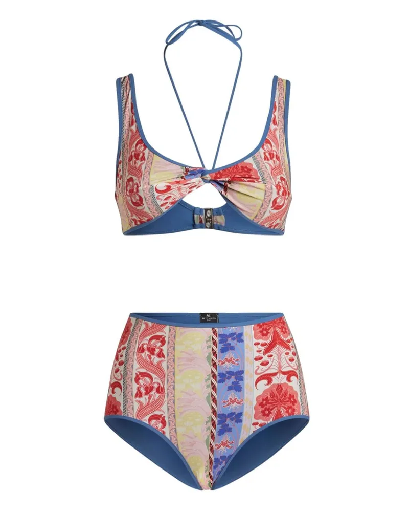 Etro Bikinioberteil mit grafischem Print - Weiß Weiß