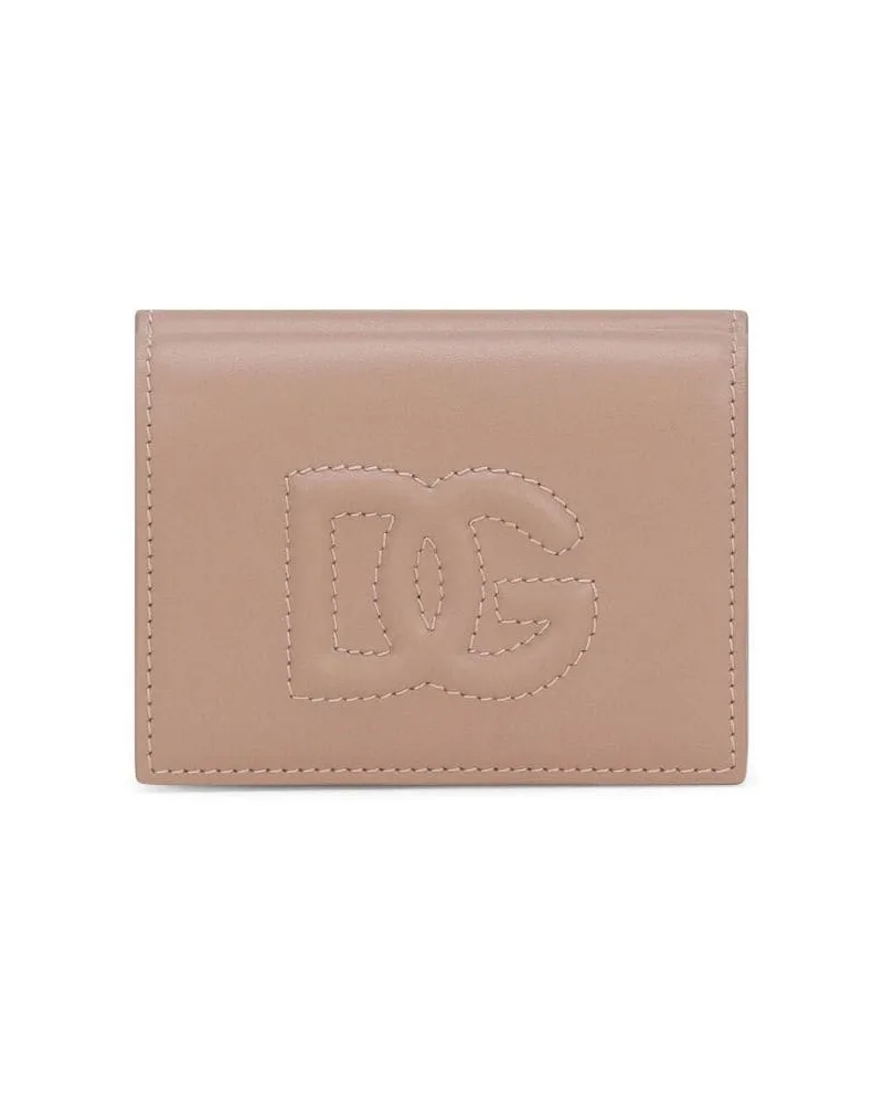 Dolce & Gabbana Portemonnaie mit DG-Logo - Nude Nude