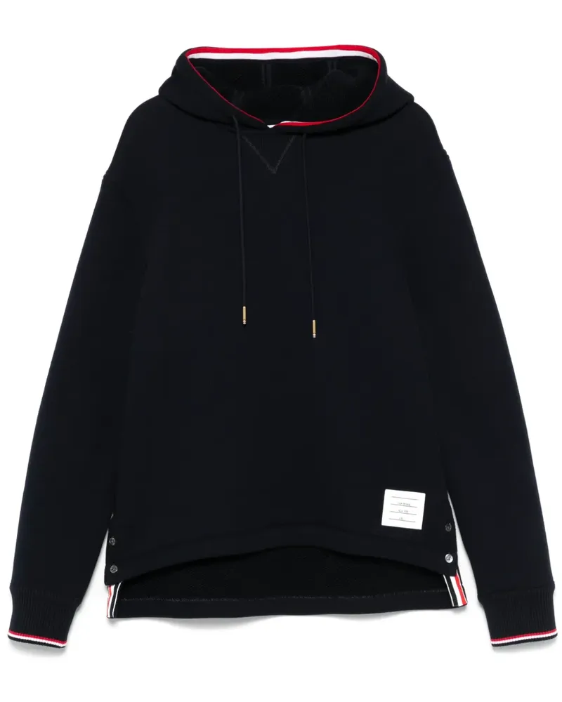 Thom Browne Hoodie mit RWB-Streifen - Blau Blau