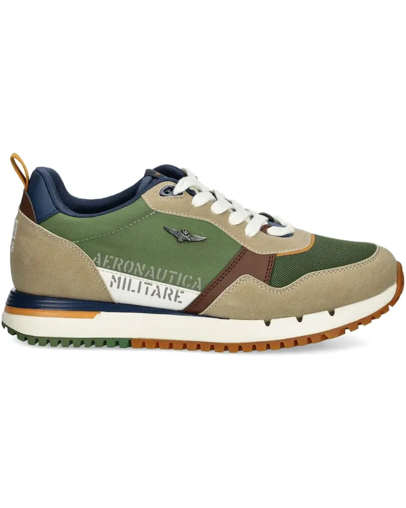 Aeronautica Militare Sneakers mit Einsätzen - Grün Grün