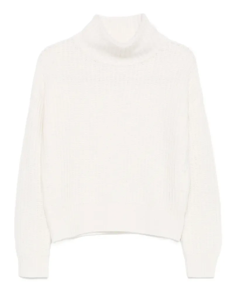 Lisa Yang Gerippter Rollkragenpullover - Nude Nude