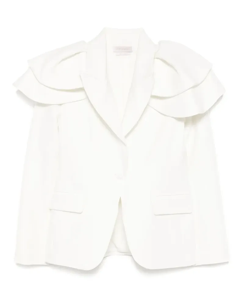 Saiid Kobeisy Blazer mit Rüschen - Weiß Weiß
