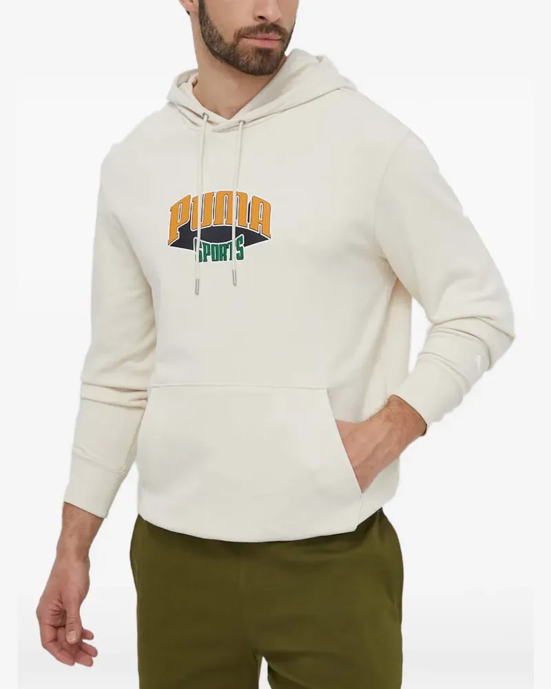 Puma Hoodie mit Logo-Print - Nude Nude
