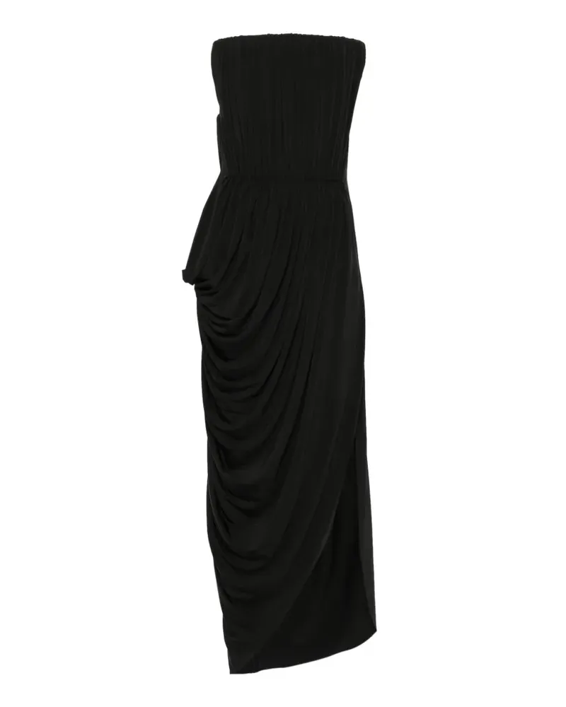 Stella McCartney draped asymmetric dress - Schwarz Schwarz