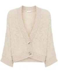 Peserico Bouclé-Cardigan Nude