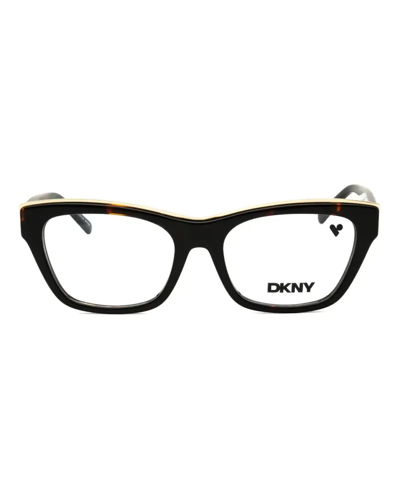 DKNY tortoiseshell-effect cat-eye frame glasses - Braun Braun