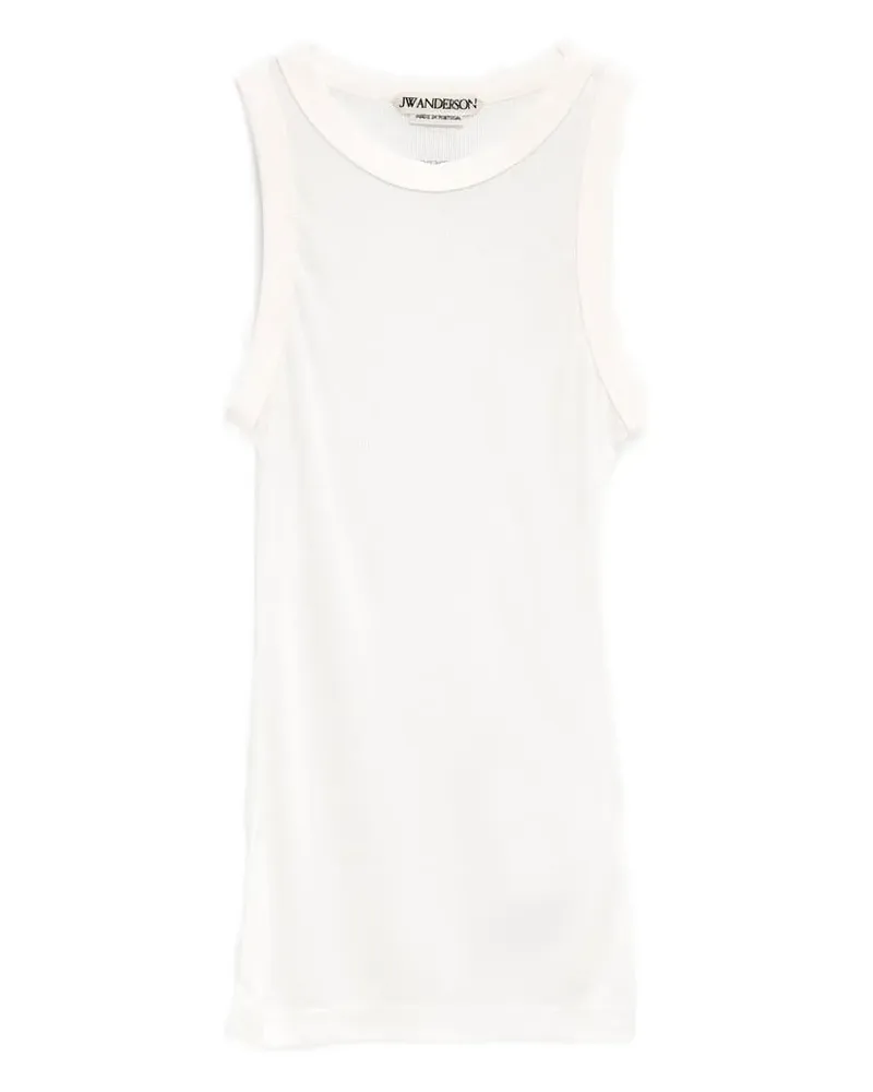 J.W.Anderson ribbed tank top - Weiß Weiß