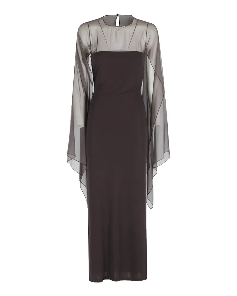 Alberta Ferretti overlay maxi dress - Braun Braun