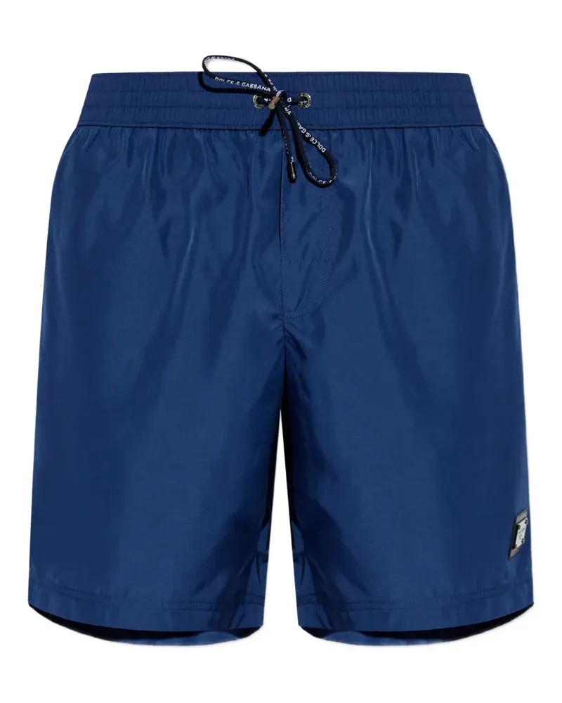 Dolce & Gabbana logo-plaque swim shorts - Blau Blau